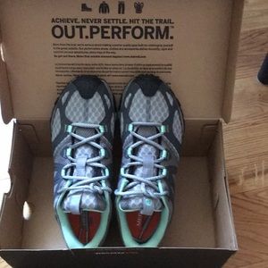 Size 7.5 Merrill Grassbow Air trail sneakers, new in box.